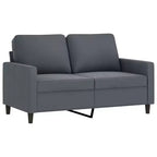 vidaXL 2-Seater Sofa in Dark Gray Velvet - Contemporary Design Couch with Sturdy Metal Frame and Thick Padding