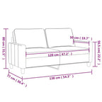 vidaXL Canapé 2 places en velours gris foncé – Canapé design contemporain avec cadre en métal robuste et rembourrage épais
