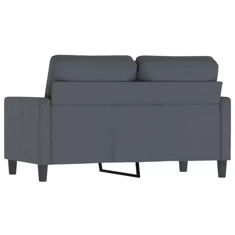 vidaXL Canapé 2 places en velours gris foncé – Canapé design contemporain avec cadre en métal robuste et rembourrage épais