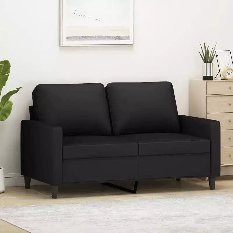 vidaXL Canapé 2 places – Causeuse en velours vert foncé avec cadre en métal robuste – Canapé confortable rembourré en mousse pour salon/bureau