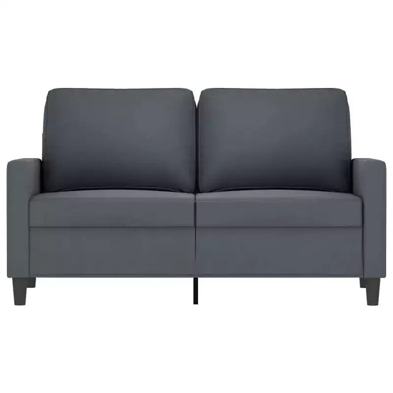 vidaXL Canapé 2 places – Causeuse en velours vert foncé avec cadre en métal robuste – Canapé confortable rembourré en mousse pour salon/bureau