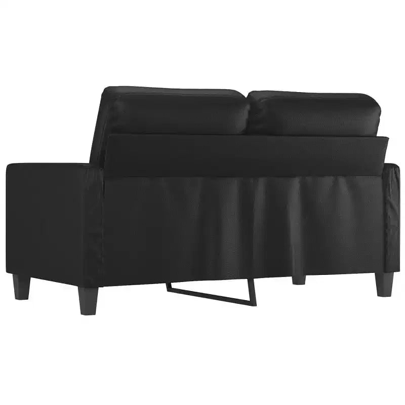 vidaXL Sofa Accent Upholstered Couch Furniture for Living Room Faux Leather - Black 47.2