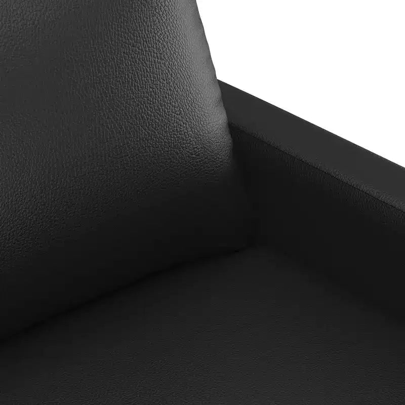 vidaXL Sofa Accent Upholstered Couch Furniture for Living Room Faux Leather - Black 47.2
