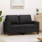 vidaXL Sofa Accent Upholstered Couch Furniture for Living Room Faux Leather - Black 47.2