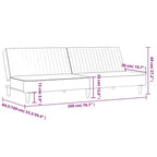 vidaXL Canapé-lit 2 places en velours – Causeuse convertible, Gris foncé, Couchage polyvalent pour salon/chambre d'étudiant/bureau