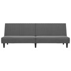 vidaXL Canapé-lit 2 places en velours – Causeuse convertible, Gris foncé, Couchage polyvalent pour salon/chambre d'étudiant/bureau