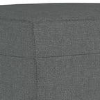 vidaXL Canapé 3 places moderne avec repose-pieds gris foncé - Meuble de salon confortable avec cadre en métal et revêtement en tissu