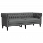 vidaXL Dark Gray Modern Sofa Set - 2 & 3 Seater: Living Room Furniture, Sturdy Wood Frame, Comfortable Fabric