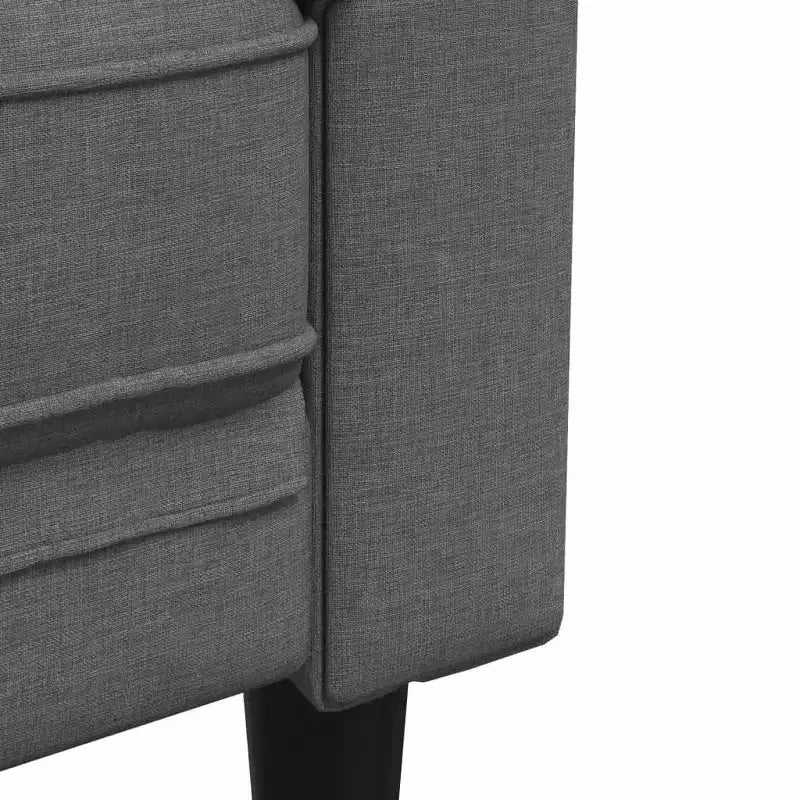 vidaXL Dark Gray Modern Sofa Set - 2 & 3 Seater: Living Room Furniture, Sturdy Wood Frame, Comfortable Fabric
