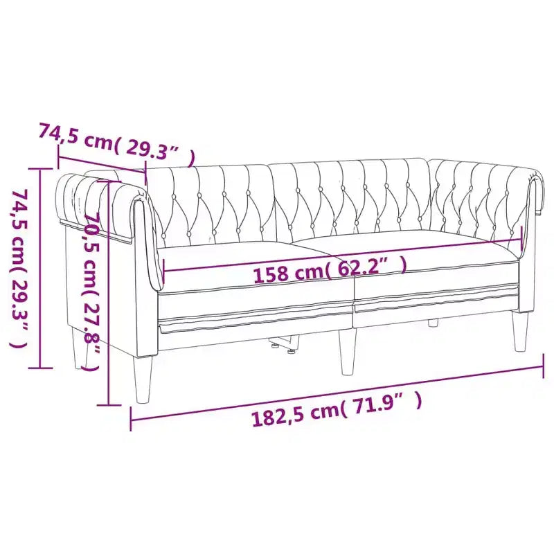 vidaXL Dark Gray Modern Sofa Set - 2 & 3 Seater: Living Room Furniture, Sturdy Wood Frame, Comfortable Fabric