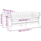 vidaXL Dark Gray Modern Sofa Set - 2 & 3 Seater: Living Room Furniture, Sturdy Wood Frame, Comfortable Fabric