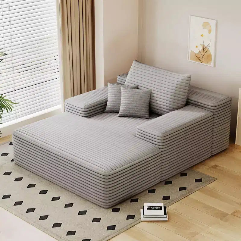 68 x 51 Oversized Upholstered Sofa Bed Fluffy Plush Faux Fur Cloud Sofas Couches for Living Room Camel