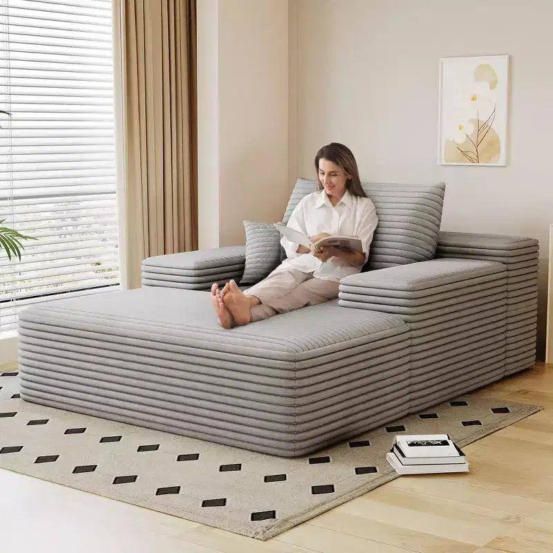 68 x 51 Oversized Upholstered Sofa Bed Fluffy Plush Faux Fur Cloud Sofas Couches for Living Room Camel