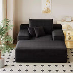 68 x 51 Oversized Upholstered Sofa Bed Fluffy Plush Faux Fur Cloud Sofas Couches for Living Room Camel
