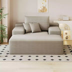 68 x 51 Oversized Upholstered Sofa Bed Fluffy Plush Faux Fur Cloud Sofas Couches for Living Room Camel