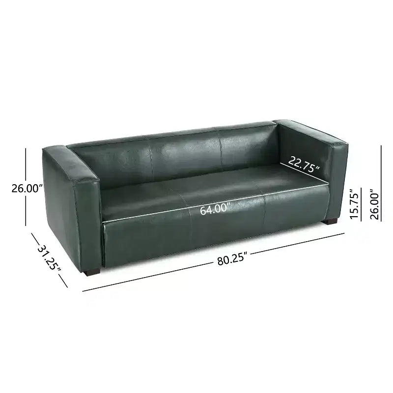 80.25  Light Brown 3-Seater Sofa For Living Room And Meeting Room No Assembly Required