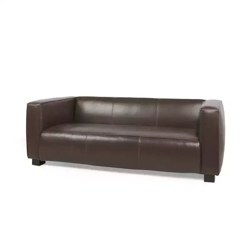 80.25  Light Brown 3-Seater Sofa For Living Room And Meeting Room No Assembly Required