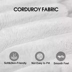 118.2 Blue Corduroy Fabric Deep Seat Couches Cloud Sofa for Living room Double-layer design Removable Cushion No Assembly
