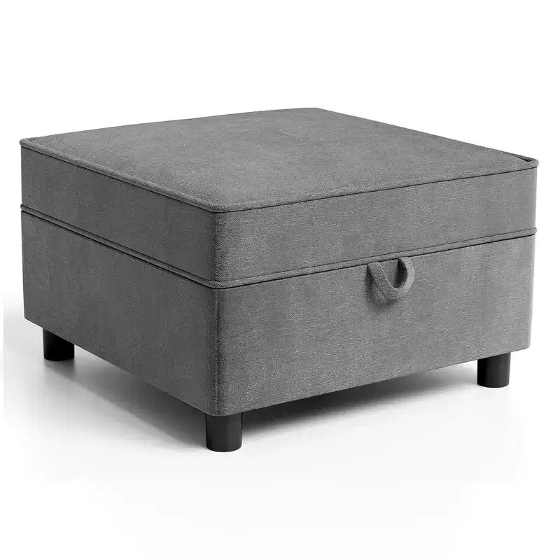 Storage Ottoman Modular Sectional Sofa Seat - 26 Grey Storage Cube for Living Room & Bedroom