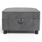 Storage Ottoman Modular Sectional Sofa Seat - 26 Grey Storage Cube for Living Room & Bedroom
