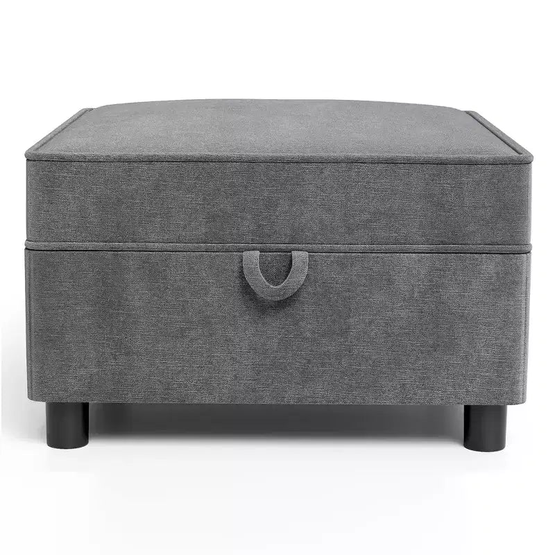 Storage Ottoman Modular Sectional Sofa Seat - 26 Grey Storage Cube for Living Room & Bedroom