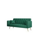 MAYEERTY Canapé deux places en velours confortable pour salon et chambre vert