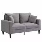 MAYEERTY Wooden Frame Loveseat Sofa Corduroy Comfortable for Living Room Small Space Gray
