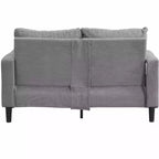 MAYEERTY Wooden Frame Loveseat Sofa Corduroy Comfortable for Living Room Small Space Gray