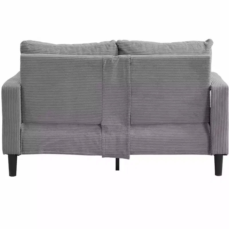 MAYEERTY Wooden Frame Loveseat Sofa Corduroy Comfortable for Living Room Small Space Gray