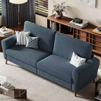 Acekool Boucle Loveseat - Modern 3-Seater Sofa with Wooden Legs, Plush Cushions & Streamlined Armrests
