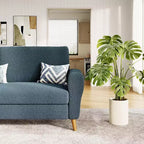 Acekool Boucle Loveseat - Modern 3-Seater Sofa with Wooden Legs, Plush Cushions & Streamlined Armrests