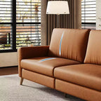 Acekool Boucle Loveseat - Modern 3-Seater Sofa with Wooden Legs, Plush Cushions & Streamlined Armrests