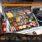 Barbecue à gaz propane 3 brûleurs ZAFRO avec brûleur latéral 34 000 BTU, en acier inoxydable, grilles en fonte, portable pour patio, camping