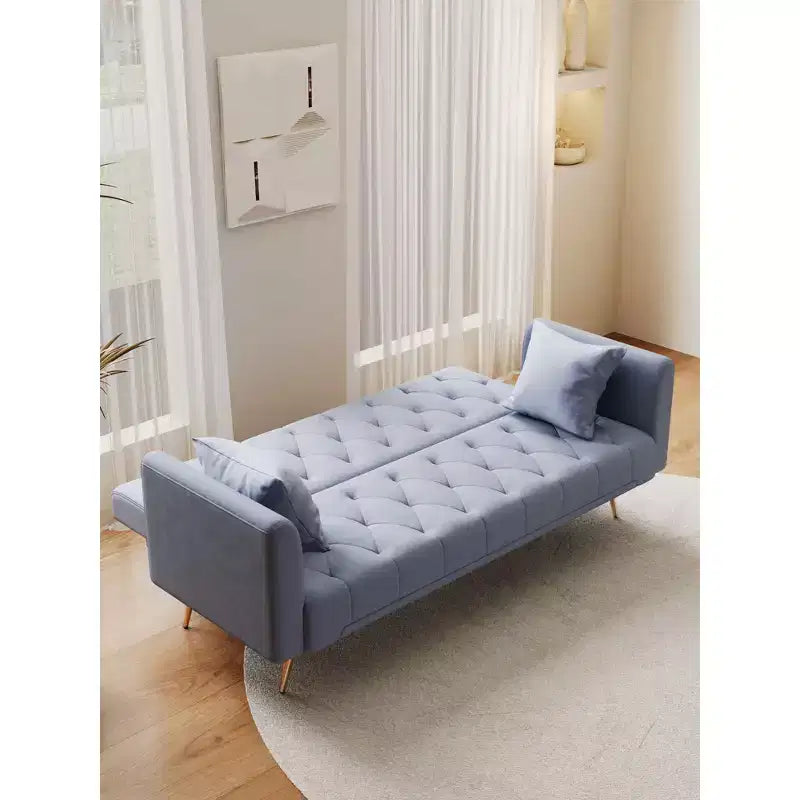 MAYEERTY Causeuse Canapé en Velours Vintage Confortable pour Salon Chambre Gris