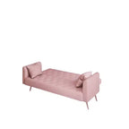 MAYEERTY Love Seat Vintahe Velvet Sofa Comfortable for Liviing Room Bedroom Pink