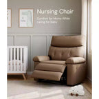 Fauteuil inclinable manuel pour salon, fauteuil inclinable massant pivotant à 360 degrés avec télécommande, fauteuil de relaxation en cuir PU avec poche latérale