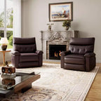 Fauteuil inclinable manuel pour salon, fauteuil inclinable massant pivotant à 360 degrés avec télécommande, fauteuil de relaxation en cuir PU avec poche latérale