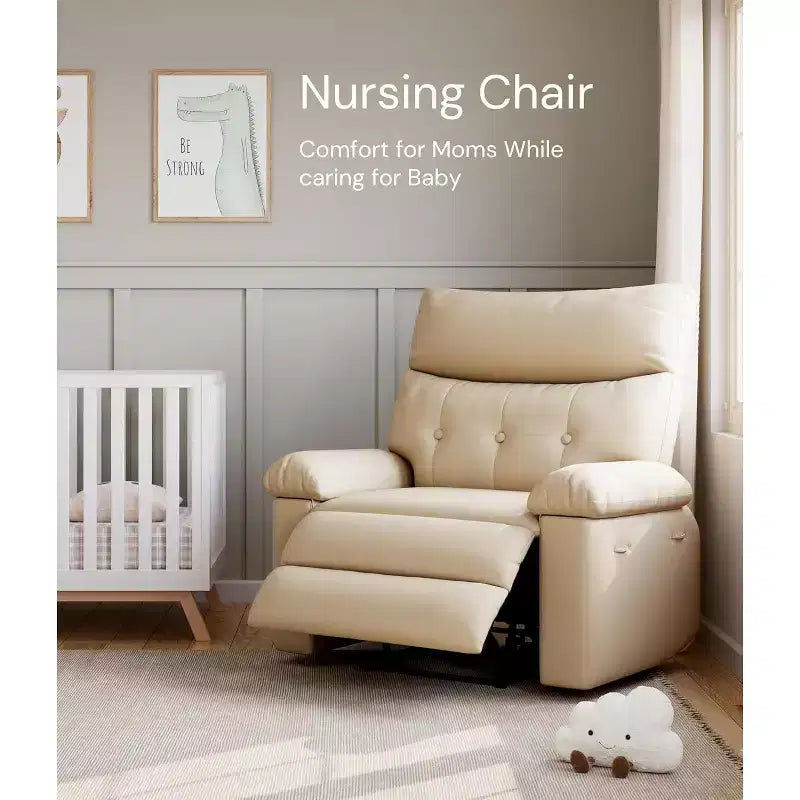 Fauteuil inclinable manuel pour salon, fauteuil inclinable massant pivotant à 360 degrés avec télécommande, fauteuil de relaxation en cuir PU avec poche latérale