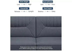 Dyonery 75.8 Linen Fabric Comfy Futon Couch Bed,3 Seater Convertible Sleeper Sofa with Adjustable Backrests
