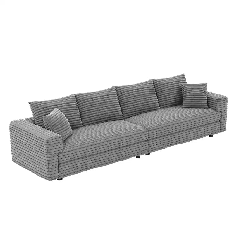 MAYEERTY Canapé moderne confortable rembourré Cloud avec assise profonde et coussins moelleux pour salon, chambre, bureau, gris