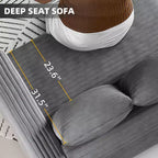 MAYEERTY Canapé moderne confortable rembourré Cloud avec assise profonde et coussins moelleux pour salon, chambre, bureau, gris