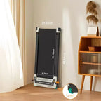 Akluer Tapis de marche avec inclinaison, tapis roulant 2-en-1 sous le bureau et masseur de pieds Shiatsu Tapis roulant portable silencieux de 2,5 CV pour bureau à domicile avec écran LED