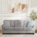 Acekool 83 Modern 3-Seater Sofa, Deep Seat Chenille Couch with Washable Detachable Covers, Oversized Cloud Sofa for Living Room, Beige