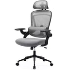 Chaise de bureau Bestier avec support lombaire et appui-tête réglables, chaise d'ordinateur en maille confortable avec accoudoirs relevables souples, chaise de jeu à hauteur réglable