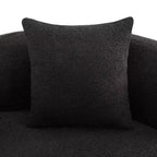 67 Inch Curved Loveseat Full Compression Sponge Sofa, Teddy Velvet Fabric, No-Assembly Compact Sofa for Small Spaces & Apartments