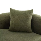 67 Inch Curved Loveseat Full Compression Sponge Sofa, Teddy Velvet Fabric, No-Assembly Compact Sofa for Small Spaces & Apartments