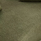 67 Inch Curved Loveseat Full Compression Sponge Sofa, Teddy Velvet Fabric, No-Assembly Compact Sofa for Small Spaces & Apartments