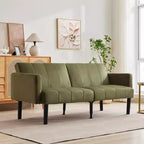 Canapé-lit futon - 2 places, réglable sur 3 positions, convertible, capacité de 317 kg, tissu en lin, compact pour appartements