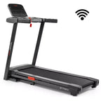 Tapis de course intelligent Sunny Health & Fitness Active 400 AutoIncline avec WiFi, Bluetooth, 15 niveaux d'inclinaison et plateforme de course amortissante