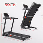 Tapis de course intelligent Sunny Health & Fitness Active 400 AutoIncline avec WiFi, Bluetooth, 15 niveaux d'inclinaison et plateforme de course amortissante